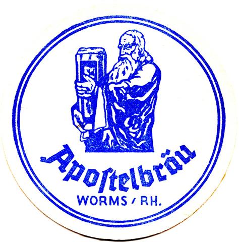 worms wo-rp apostel rund 2a (215-apostelbräu worms rh-blau)